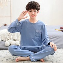 Childrens pajamas boys spring and autumn cotton thin boys big children long sleeve air conditioning clothing children autumn home clothing set