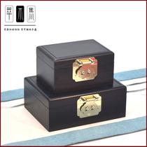 Purple sandalwood flip jewelry box wenplay wooden box tea packaging gift box commemorative coin collection storage box mahogany