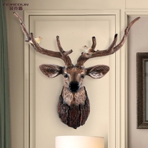 Zucai deer head decoration wall hanging Nordic creative home wall hanging decoration new Chinese living room entrance background wall pendant