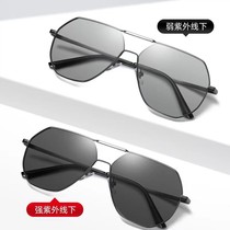 Day and night Dual-purpose polarized sunglasses male driving fishing apply ink mirror discoloration driving glasses anti-UV 5061