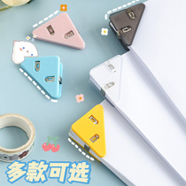 Cute creative book corner triangle clip stationery document transparent small ticket holder fixing tool for hand account