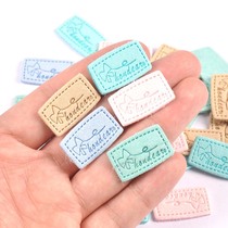 Korea velvet square Handmade color Handmade cloth label cloth stickers clothing DIY label 20 bags