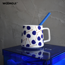 WOOMOJI original blue cherry fruit mug Coffee cup gift couple creative personality trend simple