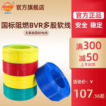 Jinhuanyu cable BVR GB single core multi-strand flexible wire Household home improvement copper core wire 1 5 2 5 4 6 square