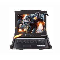 Xiangrui Shenzhou KVM switcher 8 ports 16 LCD LCD 19-inch widescreen Multi-computer rack 19-inch 16-port SK1916