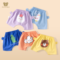 Tong Tai Baby Pure Cotton Shorts Summer Thin baby large PP pants male and female outwear pants children 7-minute pants summer