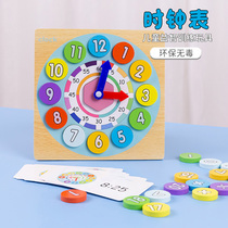 Baby early education puzzle children intellectual development building blocks clock cognitive brain multi-function Digital 3 clock toys 2