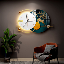 Net red watch wall clock Living room household fashion decoration Wall hanging light luxury modern simple atmosphere creative clock