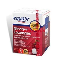 Equate - Nicotine Lozenge 4 mg Stop Smoking Aid Cherry Fla