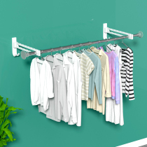 Bathroom drying rack hook indoor telescopic rod non-perforated dormitory toilet multifunctional l-type shower curtain rod brace