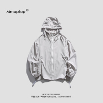 Mmoptop Summer light and breathable UPF50 Tide Cards Sunscreen Mens Jacket Sunscreen Male Jacket Man