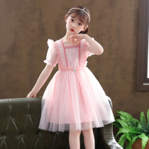 Girls Aisha princess dress summer dress 2021 new childrens foreign style dress little girl summer skirt puffy yarn