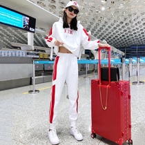 European Station Leisure Sports Suit Women 2022 Spring Autumn New Tide Cards Fashion loose with hat and clothing Two sets