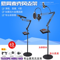 Recording Studio Mobile phone microphone shelf cantilever integrated live vertical metal disc condenser microphone floor bracket