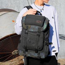 Summer new canvas backpack super capacity travel leisure mountaineering bag simple Joker fashion lightweight schoolbag