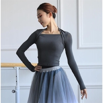 Dance clothes womens autumn and winter practice clothes Latin dance tops dance clothes gymnastics body clothes outside