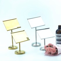 Stainless steel table number plate Seat card holder number clamp wedding rack table signature card holder self-rib meal table plate number