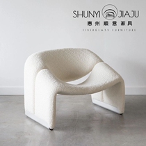 Designer chair creative Nordic casual backchair minimal glass steel floating chair household shaped m chair