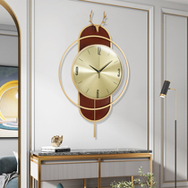 Modern simple wall clock living room home fashion creative clock light luxury atmospheric wall art decorative silent clock
