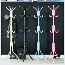 Fashion creative floor-to-ceiling coat rack hanger Three-legged bedroom foyer Wrought iron clothes rack