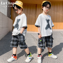 Lasciabelle boy shipped with action suit 2022 new children Summer short sleeve T-shirt Grand Scout Two sets