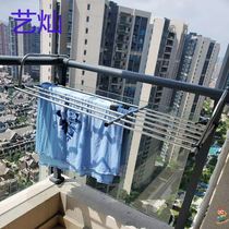 Stainless steel window frame drying rack Window drying rod balcony household single-pole window drying is free of drilling
