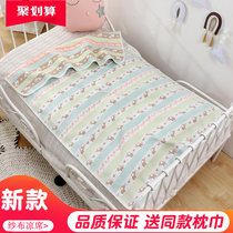 Cotton gauze mat newborn baby sheets double bed six-layer yarn machine wash soft mat children summer air-conditioned room
