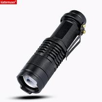 Mini telescopic zoom LED glare flashlight 14500 5 battery dual-purpose super bright rechargeable flashlight 3 small