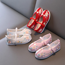 New girls cloth shoes Childrens embroidered shoes antique shoes old Beijing traditional cloth shoes childrens shoes princess baby Hanfu shoes