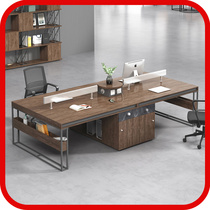 Office table and chair combination simple modern 4 two double 6 four person Station card holder staff Table Office table