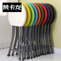 Household thickened adult plastic about plastic round low folding stool table chair small bench stool stool