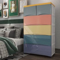 Thickened containing cabinet Drawer Type Home Baby Wardrobe Lockers Plastic Containing Box Children Wardrobe containing box
