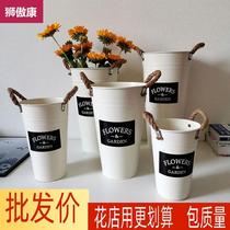 Flower-flower Bottled Water Wake-up Flower Shop Dedicated flower Bucket Dry flowers Flowers Flower Bucket Retro Home Large Number of flowers