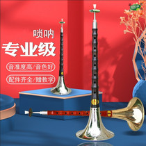 B-down tune Suona full set of high-grade folk old-fashioned professional blowing performance boutique ethnic lock La instrument entry horn