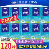 Tempo Debao Wipes Cool Ice Mint Portable Disposable Cotton Baby Wipes Bag 120