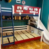 I love bus upper and lower beds mother and child beds home health children's high and low beds multi-functional combination children's bunk beds