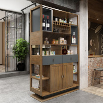 Love Laijia Nordic solid wood hall cabinet Modern simple fragrant branch wood partition Living room wine cabinet Entrance cabinet one cabinet