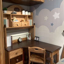 Harui solid wood learning table Primary School students writing table and chair set simple home homework desk childrens desk