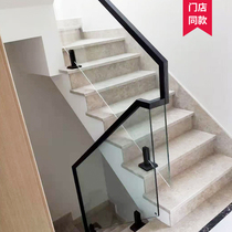 Jiesheng stairs custom metal wooden handrail glass railing Villa stairs duplex attic package installation customization
