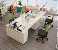 MeiDi movable light luxury simple wood fiberboard Table 2 man work table plain simple