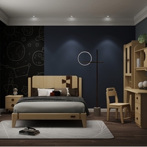 Sicilian children's furniture all solid wood children's bed Italian luxury bedroom single bed FA05 gentleman boy deposit