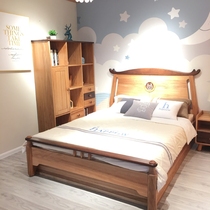 Xinrui Zhiharui Children's Solid Wood Furniture Bedroom Series Bed Three-door Bookcase Environmental Protection Material Nordic Style