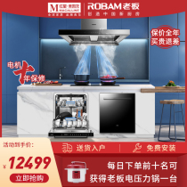 Boss hood gas stove dishwasher set kitchen three-piece set 8353s 9b312 wb735