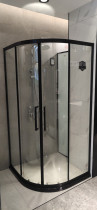Dehui model 51P36 black custom arc fan partition stainless steel bathroom overall shower room