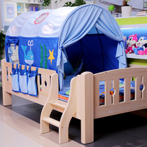 Songbu Kingdom Classic Series Guardrails Teenage Childrens Bed Girl Princess Boy Single Widening Environmental Solid Wood