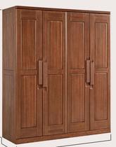Bright furniture modern new Chinese solid wood furniture bedroom four-door solid wood Elm wardrobe environmental protection material