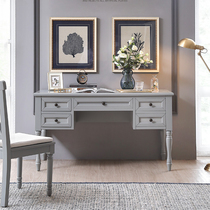 Luxury family American country all solid wood desk desk home bedroom simple study furniture set combination