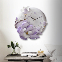 Fu carving home decoration clock Living room bedroom wall clock personality creative wall clock Artist fashion decoration 3D three-dimensional relief