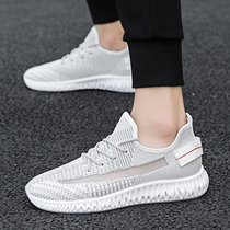 Official website flagship store summer mens shoes 2021 mesh thin sports casual shoes Korean version of the trend breathable wild soft