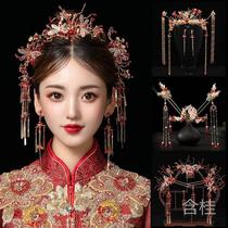 Xiuhe clothing headdress bride 2021 new wedding phoenix crown headgear toast wine service simple atmosphere senior Queen wedding